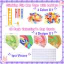 2 x Party Favors Climbing Flip Man Toy with Ladders,28 Pieces Educational Preschool Climbing Game Set with Activity Cards,Learning Toys for Kids aged 3+,Valentine's Day School Gift