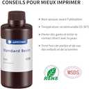 ANYCUBIC 3D Printer Resin, 405nm High Precision Fast Curing UV Photopolymer Resin for LCD 3D Printing, 1kg Grey