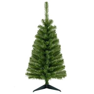 3ft Unlit Artificial Christmas Halloween Mini Tree Black with Plastic Stand Green