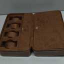 ROTHWELL 8 Watch Travel Case Storage Organizer for 8 Watches, Sunglasses, Rings & Cufflinks |Tough Portable Protection with Zipper Fits Most Wristwatches & Smart Watches Up to 50mm (Tan/Brown)