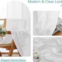 Chyhomenyc White Semi Sheer Curtains 84 Inches Long 2 Panels Set, Light Filtering Faux Linen Slub Textured Burlap Curtain for Bedroom, Elegant Rod Pocket Window Curtains Drapes, Each 42Wx84L