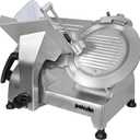 Paladin Equipment 12" Commercial Electric Manual Heavy-Duty Meat Slicer with 1/2 HP Gravity Feed,peak power 850W, Anodized Products,Adjustable Thickness for Meat,Cheese,Veggies Ham Fruit