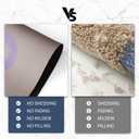 2 x Bath Mat, Bathroom Mat Rugs Super Absorbent Shower Mats Non Slip Quick Dry Thin Rubber Mats for Bathroom Floor Fit Under Door, Shower Rug for Bathtub, Shower, Beige (2'3" x 1'5" (Rectangular), Rectangle Blue-grey)