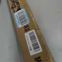 1" Curtain Rod Telescoping Single Drapery Rod 36-72 Inches, With Square Heavy Duty Aluminum Alloy Finials, Matte Black