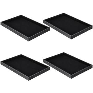 Quelay Stackable Jewelry Tray Jewelry Organizer Tray Showcase Display Empty Plate Bracelet Ring Earring Organizer, Pack of 3