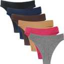 High Waist Postpartum Underwear & C-Section Recovery Maternity Panties Cotton Thongs For Women 6 Pack (L)