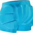 Kids Butt Pad Shorts for Skating Snowboarding Ski Hockey, Hip Tailbone Protective Padded Shorts for Youth Child (Small, Blue)