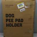 Indoor Potty Tray with High Wall,25.59"X19.69" Pee Pad Holder,Dog Litter Box,Mesh Training Toilet for Puppy and Small Size Dog,Housebreaking Supplies, Pet Products (White)