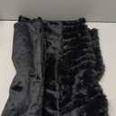 ZLINA Set of 2 Black Faux Fur Decorative Throw Pillow Covers Fluffy Striped Pillowcase Cushion Covers 20 x 20 Inch Decor Sofa Couch Bedroom