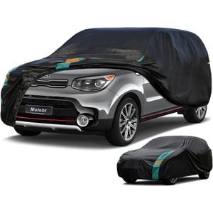 Compact SUV Car Cover Waterproof All Weather, Universal Fit for Kia Soul, Subaru Crosstrek, Honda HR-V, Nissan Kicks, etc. Rain Winter Sun Protection. (Length: 171"-181") (One-green)