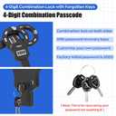 IMAYCC Scooter Lock, 4 Digit Combination Electric Scooter Lock Anti Theft Heavy Duty Resettable with 3 Key, Chain Lock for E Scooter Bike Motorcycle & Door