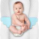 Baby Lounger for Newborn & Infant – Penguin Cozy | Quilted-Padding Center, Adjustable Safety Strap, 100% Cotton Cover, Washable Portable Infant Support Cushion by Sprinta