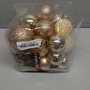 LANGXUN 36 pcs Champagne Gold Christmas Tree Decorations Balls, Bolas De Navidad, 2025 Christmas Decor, Indoor Outdoor Shatterproof Christmas Ornaments, Xmas Party Wedding Supplies