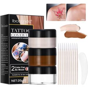 Cover-up Cream Body Concealer Full 2 Color Mixed Customize Tones Coverage for Man Women Covering All Blemishes
