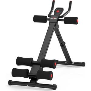 RELIFE REBUILD YOUR LIFE AB Workout Machine Abdominal Trainer Foldable Ab Cruncher Strength Training Equipment for Home Gym 440 LBS