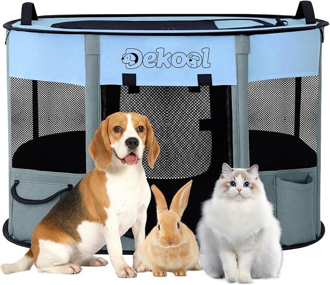 Foldable Pet Playpen, Portable Crate for Dogs & Cats, Indoor Outdoor Travel
Foldable lightweight pet enclosure with carry bag, convenient for daily indoor use and outdoor travel camping, Blue S