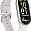 FITVII Slim Fitness Tracker AMOLED with Blood Oxygen, Blood Pressure, 24/7 Heart Rate and Sleep Tracking, IP68 Waterproof Activity Trackers and Smart Watches with Step Tracker, Pedometer for Women Men