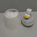 10" H Small Rechargeable Cordless Ceramic Table Lamp with Remote, RGB & Warm White Light, Timer & Dimmer, Battery Table Lamp with Linen Shade for Patio, Bedroom, Living Room, Dining Table