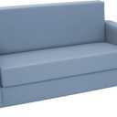 Factory Direct Partners SoftScape Inspired Playtime Classic Reading Sofa, Children's Commercial-Grade Upholstered Furniture for Home, Daycare, Preschool Modern Design - Powder Blue, 14473-PB