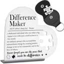 Difference Maker Gifts for Women, Men, Thank You Appreciation Gifts For Coworker, Mentor, Boss, Leader, Colleague, Volunteer, Nurse, Doctor, Manager, Director Decorative Signs Plaques GDW35