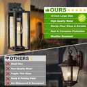 FILIYANO 16 inch Dusk to Dawn Outdoor Wall Light - 2 Pack Exterior Waterproof Outside Lighting, Modern Porch Sconces, Wall Mounted Fixtures, Industrial Anti-Rust Matte Black Lantern for Front Door