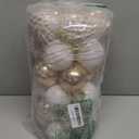 JOYIN 30 Pcs 2.36'' Christmas Balls Ornaments, Gold & White Assorted Christmas Hanging Ornaments, Shatterproof Balls Decor for Xmas Tree Wreath Garland Holiday Indoor Party