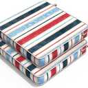 Melody Elephant Outdoor Chair Cushions 22x22x3 Inch, Patio Seat Cushion Furniture Swing Set of 2, Water Repellent Chairs Wicker Cushion Pads with Couch Sofa in Garden, Stripe Red Blue