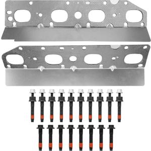 5.7 Exhaust Manifold Gasket Bolt Stud Nut Set, Compatible with 2009-2020 Chrysler Dodge Ram Jeep Commander Grand Cherokee, Replaces# 6510141AA 6505316AA