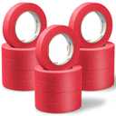 Oleitodh 15 Rolls Red Painters Tape Bulk 1 inch x 825 Yards, Painters Masking Tape No Residue Wall Painting Tape Artist Tape Trim Edge Finishing Tape for Wall Painting Decoration DIY Supplies