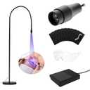 TopDirect UV Lash Light for Eyelash Extensions - Curing UV Eyelash Glue, 5 W UV Lash Lamp 10 Eye Patch+ Goggles, Lash Light for Eyelash Tech Nail Tech with Foot Pedal Control, Adjustable Spot Size