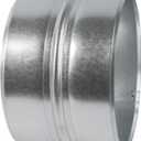 Vent Systems 6'' Inch Galvanized Steel Duct Connector - Round Ventilation Duct Extension - Metal Vent Coupler - Metal Hose Coupling - Galvanised Pipe Connector