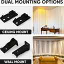 Aluminum Flexible Ceiling Curtain Track 3ft-16.4ft / 5m Bendable Wall/Ceiling Mount Rail, Smooth Glide System for Bay Windows, RVs, Room Dividers, Showers Easy Install & Custom Fit