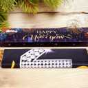 Upgraded, Ideal New Years Eve Party Supplies 2026, 300D Premium New Year Banner, Large 71x12in (with 2pcs Golden hanging rod) (Classic Diamond Style Design) HD Printing, Perfect for NYE Decorations