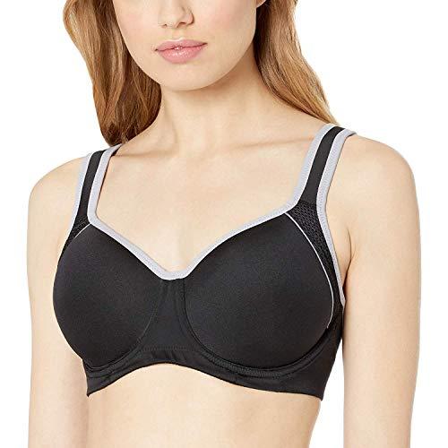 Wacoal Women's Sport Contour Convertible Underwire Bra, Black/Lilac Gray, 36DD