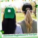 St. Patrick's Day Costume Accessories Irish Leprechaun Hat Shamrock Sunglasses Set for Couple Leprechaun Outfit