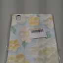 Marble Floral Case for iPad Mini 7/6, Kawaii Slim Cute Folio Clear Back Cover with Pencil Holder, J-Yellow Floral