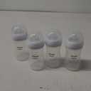 Philips Avent Natural Baby Bottles with Natural Response Nipples (Medium Flow, Flow 3), 9oz, 4-Pack, SCY903/04 (Clear)