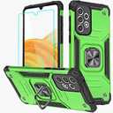 HNHYGETE Samsung A33 5G Case, Galaxy A33 5G Case, with HD Screen Protector, 360°Military Grade Rotatable Kickstand (Heavy Duty) Shockproof Protective Fit Cases for Samsung Galaxy A33 5G (Green)