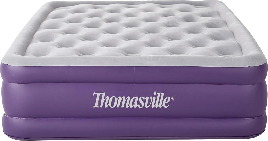 Thomasville Sensation Air Bed Mattress with Express Pump and Coil-in-Coil Comfort, 15" Queen