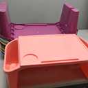 Beeveer 8 Pcs Kids Lap Desk Tray Bulk 19.7x9.6x7.1in Portable Lap Tray for Kids Plastic Table with Side Storage Space for Bed Classroom Laptop Children Car Activity Eating Floor (Cute Colors)