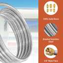 24 FT Propane Hose Extension-High Pressure Braided Gas Line Hose Propane Conversion Kit for BBQ Grill, Fire Pit, Heater (24FT)