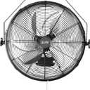 18 Inch Garage Wall Mount Fan, 3-speed High Velocity Metal Industrial Fan, Adjustable Tilt, 4200 CFM Aluminum Blades for Warehouse Workshop Greenhouse Commercial