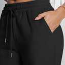 Trendy Queen Womens Wide Leg Fleece Lined Sweatpants Winter Baggy Lounge Travel Pants Fashion Outfits 2025 Joggers Clothes (Black, S)