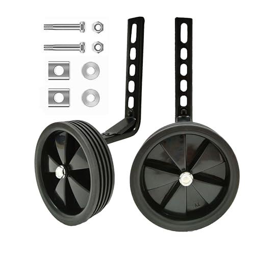Mehome Bike Training Wheels for 12 14 16 18 20 Inch. Training Wheels for Kids Bike is Heavy Duty. Bicycle Training Wheels is Suitable Single Speed Kids Bike(Black)