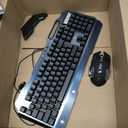 KouRy Gaming Keyboard and Mouse Combo, Compact Keys Backlit Computer Keyboard with Gaming Mouse,USB Wired Set, PC Gamer Laptop Work (Color : Black)