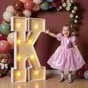 Imprsv Marquee Letter K, 3FT White Foam Board Art Craft Kit for Baby Shower, Wedding Decorations, Party Backdrop Decor