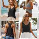 Huukeay 3 Pack Women's Tank Tops Racerback Summer V Neck Tops Casual Sleeveless Tee Loose Fit Workout Yoga Athletic Shirts (XXL)