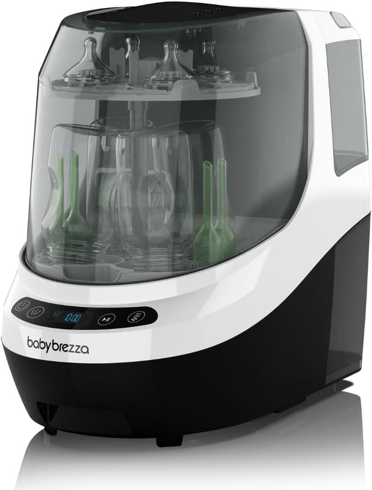 Baby Brezza Bottle Washer Pro Bottle Washing Machine for Baby Bottles and Milk Pump Parts Automatically Washes, Sterilizes and Dries, with HEPA Filter and 20 Spray Nozzles, 6 Modes