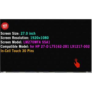 27" LCD Touch Replacement LM270WFA-SSA1 for HP 27-D 27-D0244 27-D0072 27-D0014 27-D0044 27-D0230Z 27-D0080 M02316-001 L91217-002 Display Screen FHD 1080P 30 Pins