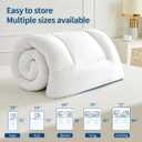 STWIENER King Mattress Topper, Pillow Top Mattress Topper for Back Pain Relief, Extra Thick Mattress Pad Deep Pockets for 8"-21", Soft Down Alternative Fill Mattress Protector, Blue Stripe